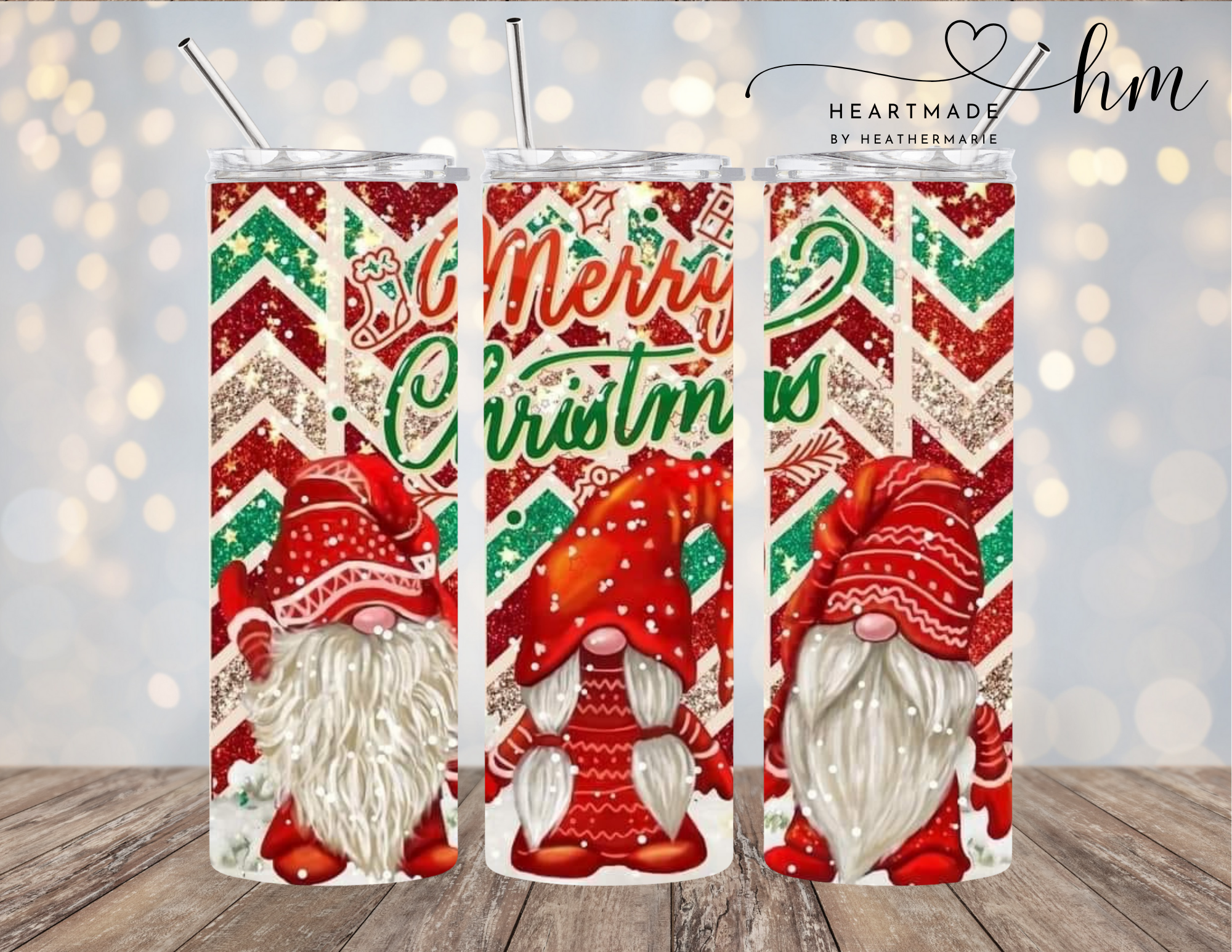 Merry Christmas Gnomes Tumbler