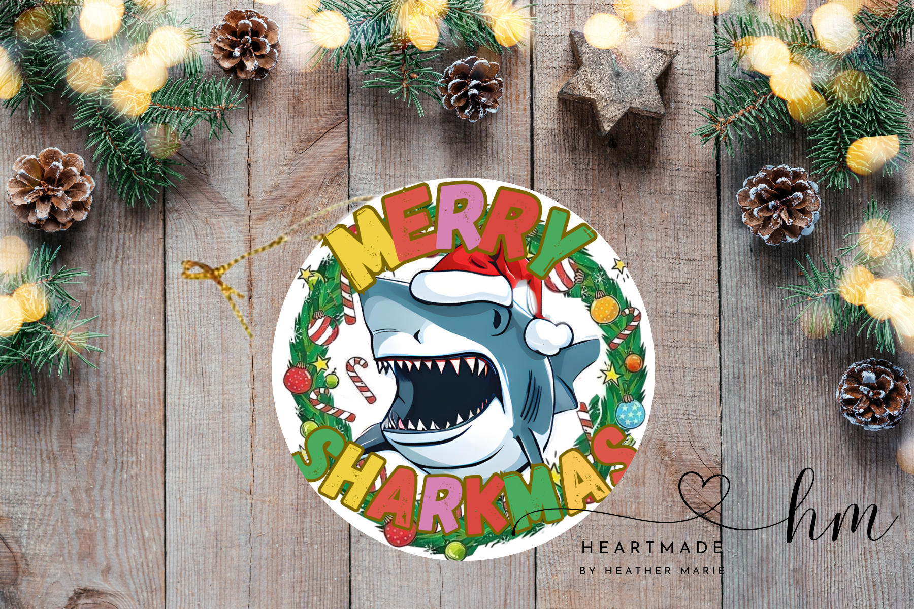 Merry Sharkmas 3D Ornament