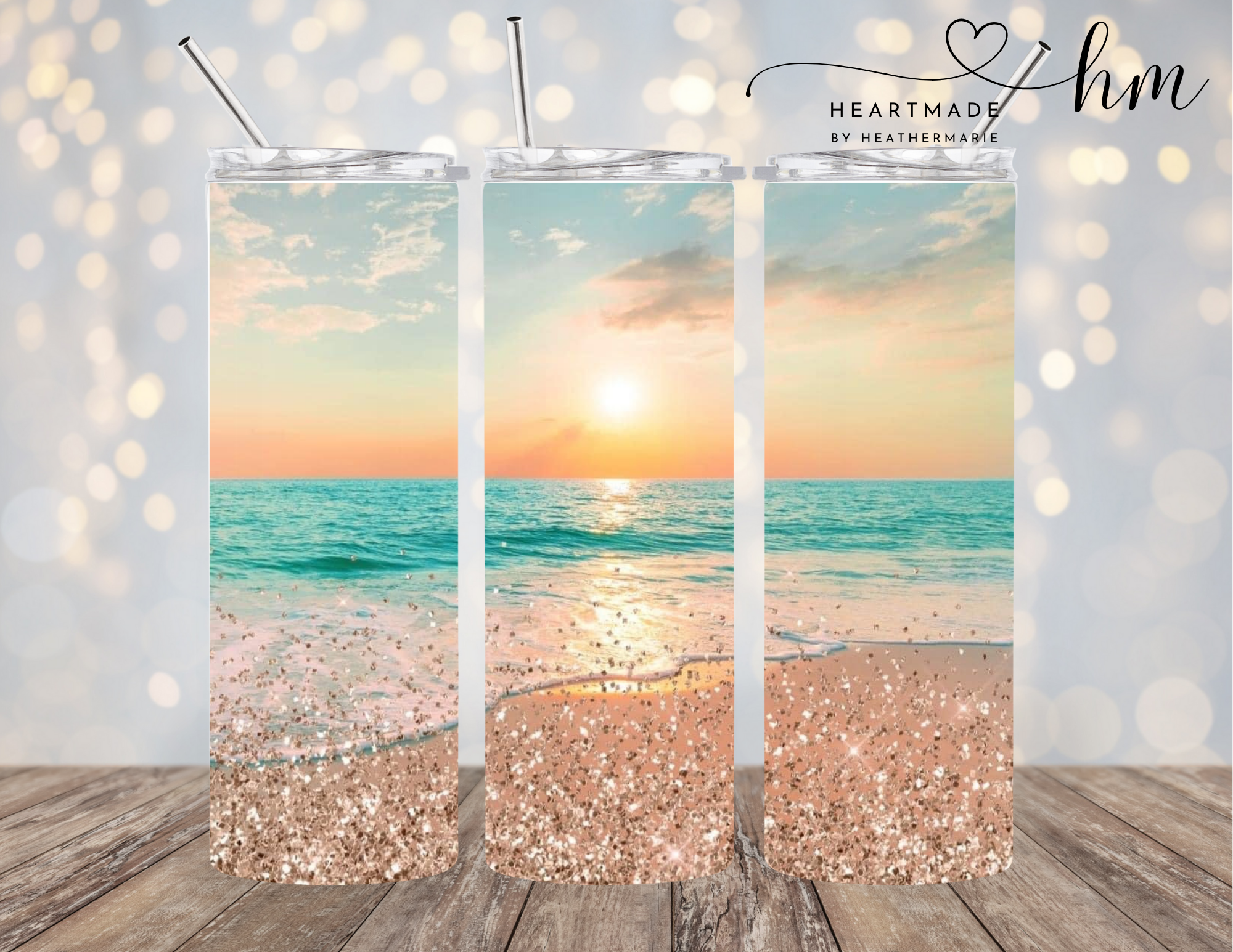 Glitter Beach Tumbler