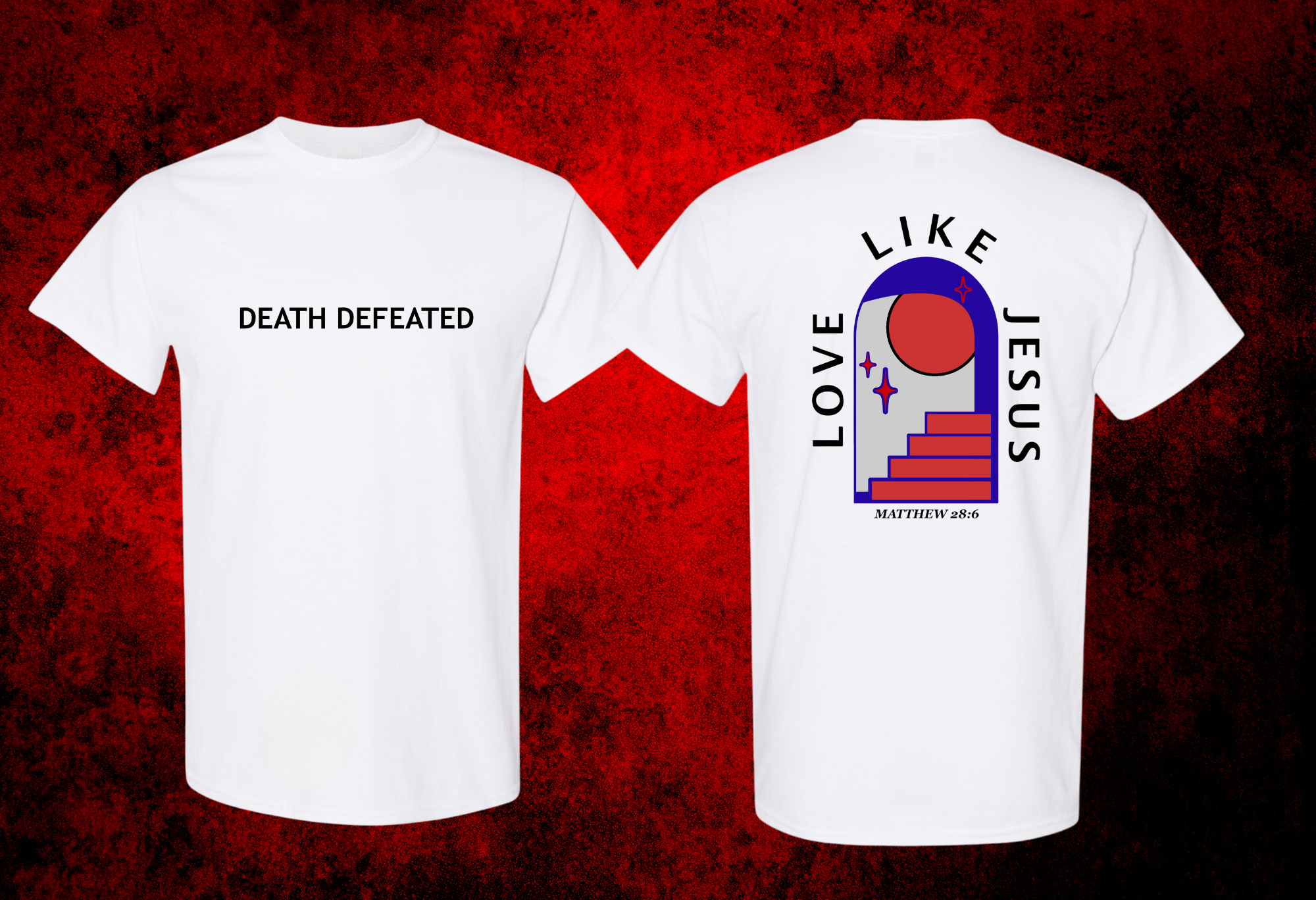 Death Defeated - Short Sleeve Crew (White)