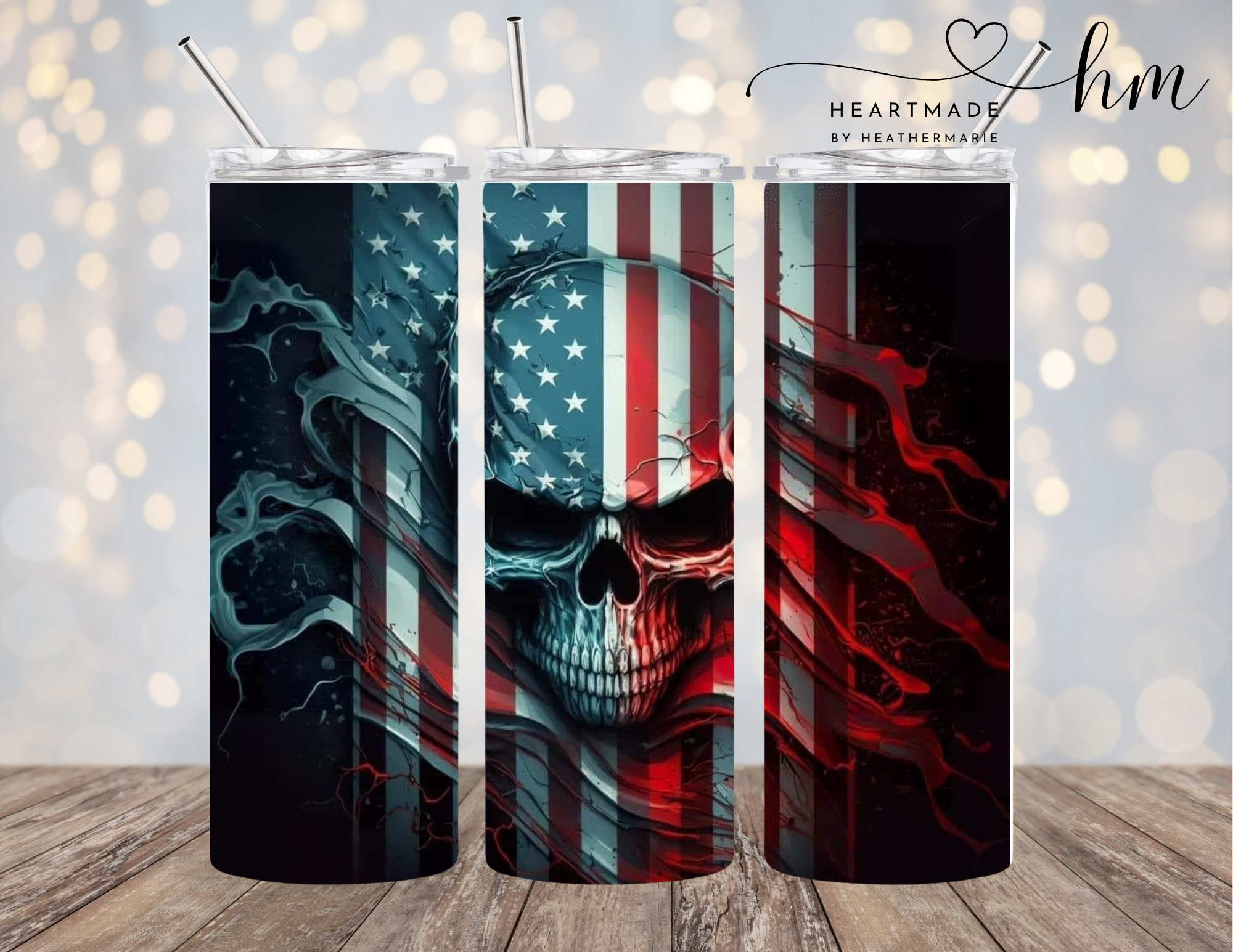 Flag and Skull Tumbler