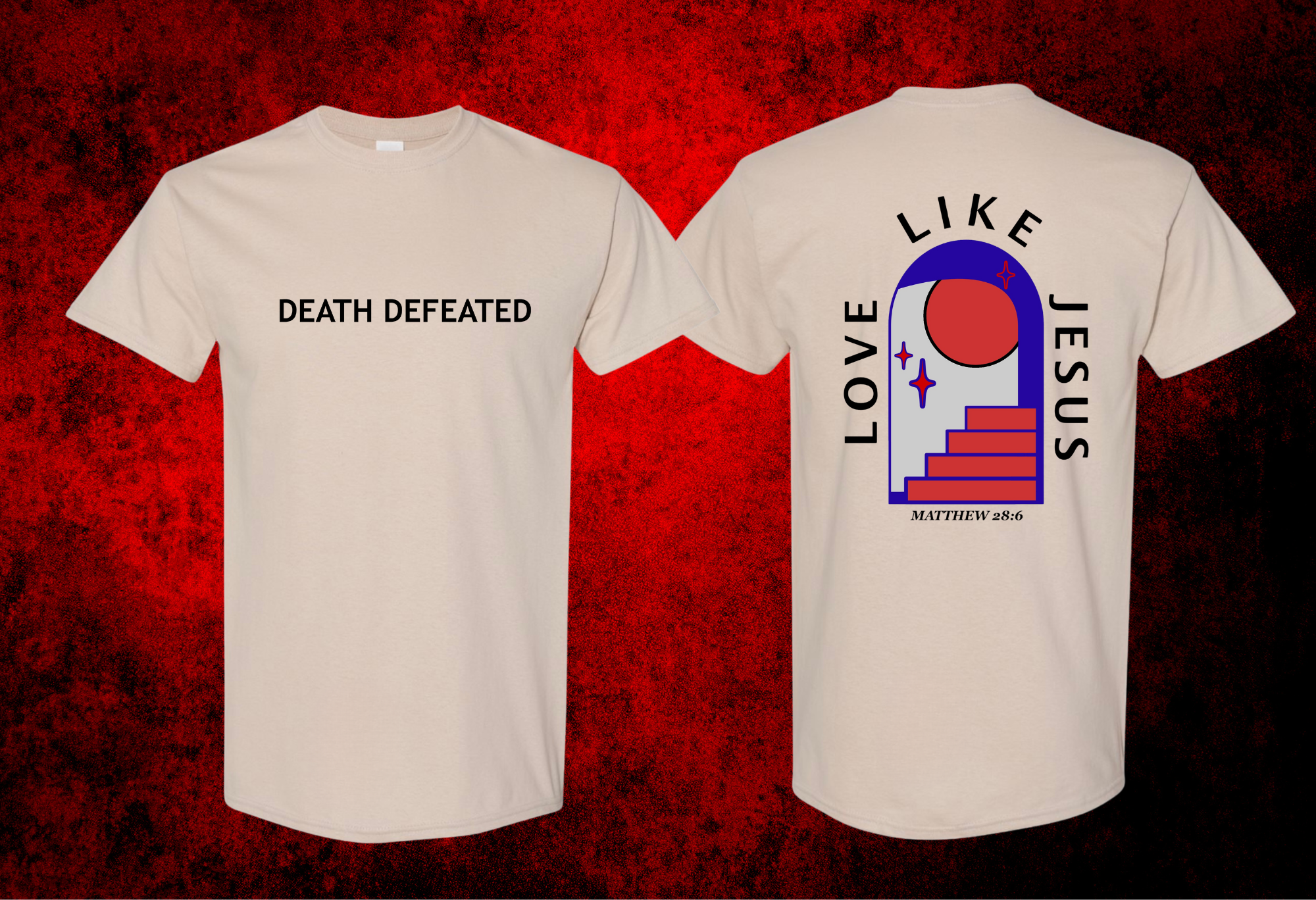 Death Defeated - Short Sleeve Crew (Tan)