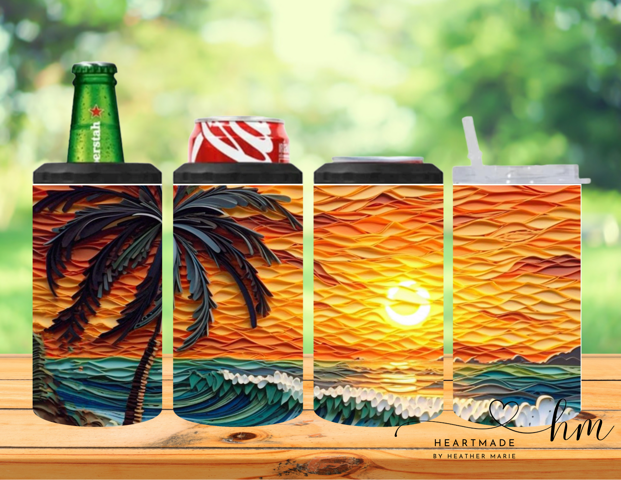 4 in 1 Beach at Sunset 3D Tumbler