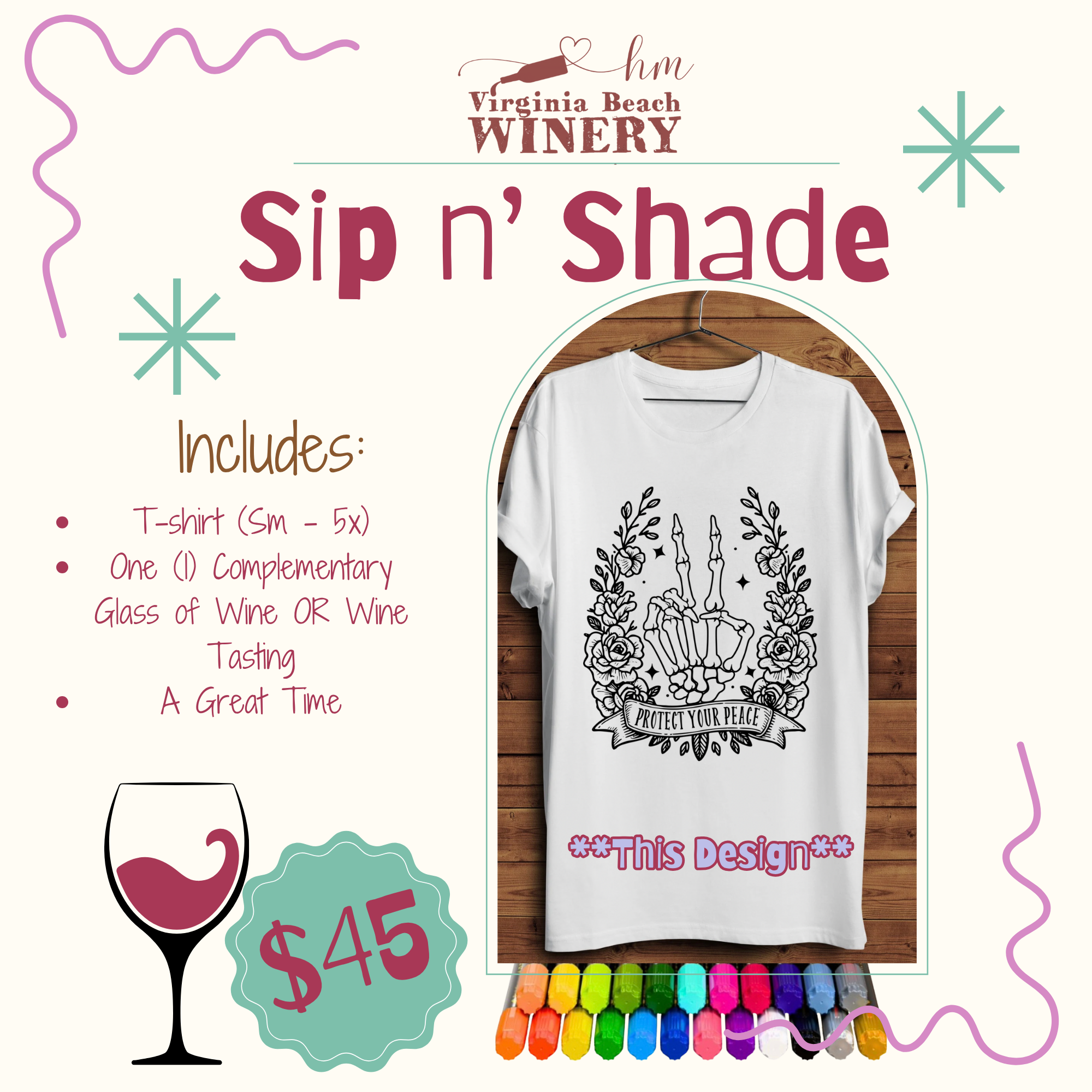 9/21/25 Sip n’ Shade with Heartmade at Virginia Beach Winery