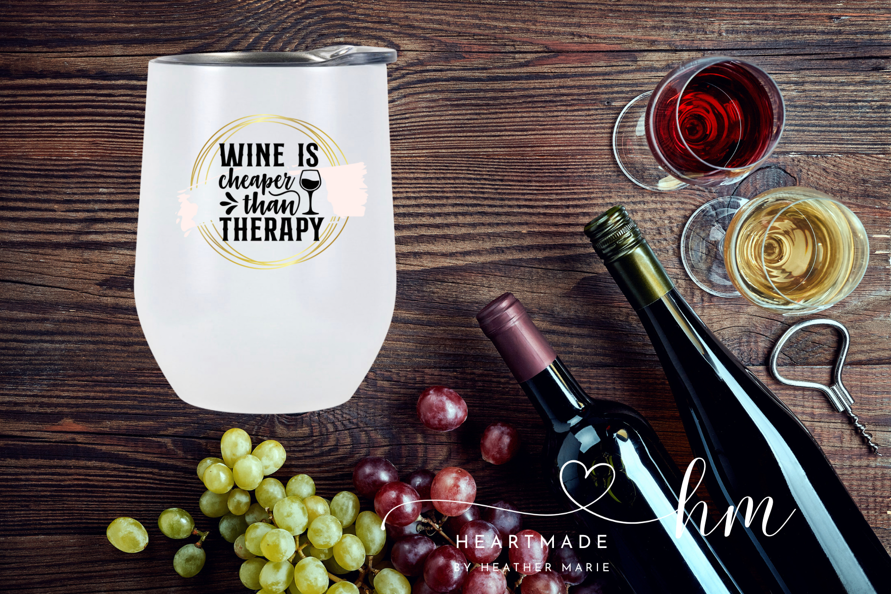 Cheaper Than Therapy Wine Tumbler