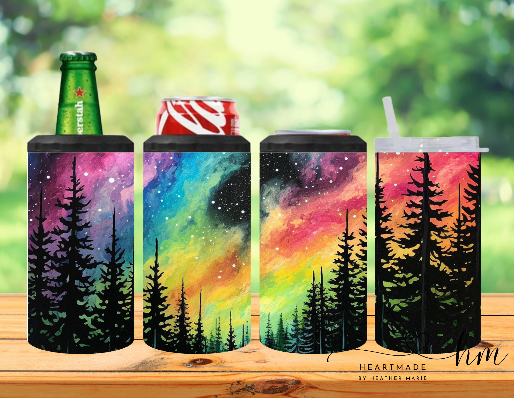 4 in 1 Trees in the Night Sky 3D Tumbler