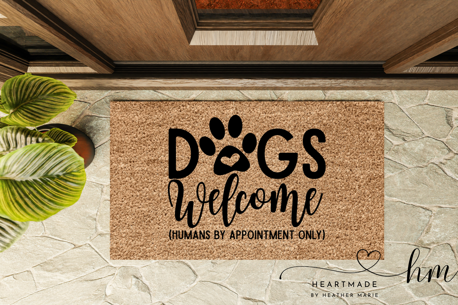 Dogs, Humans by Appointment Only Doormat