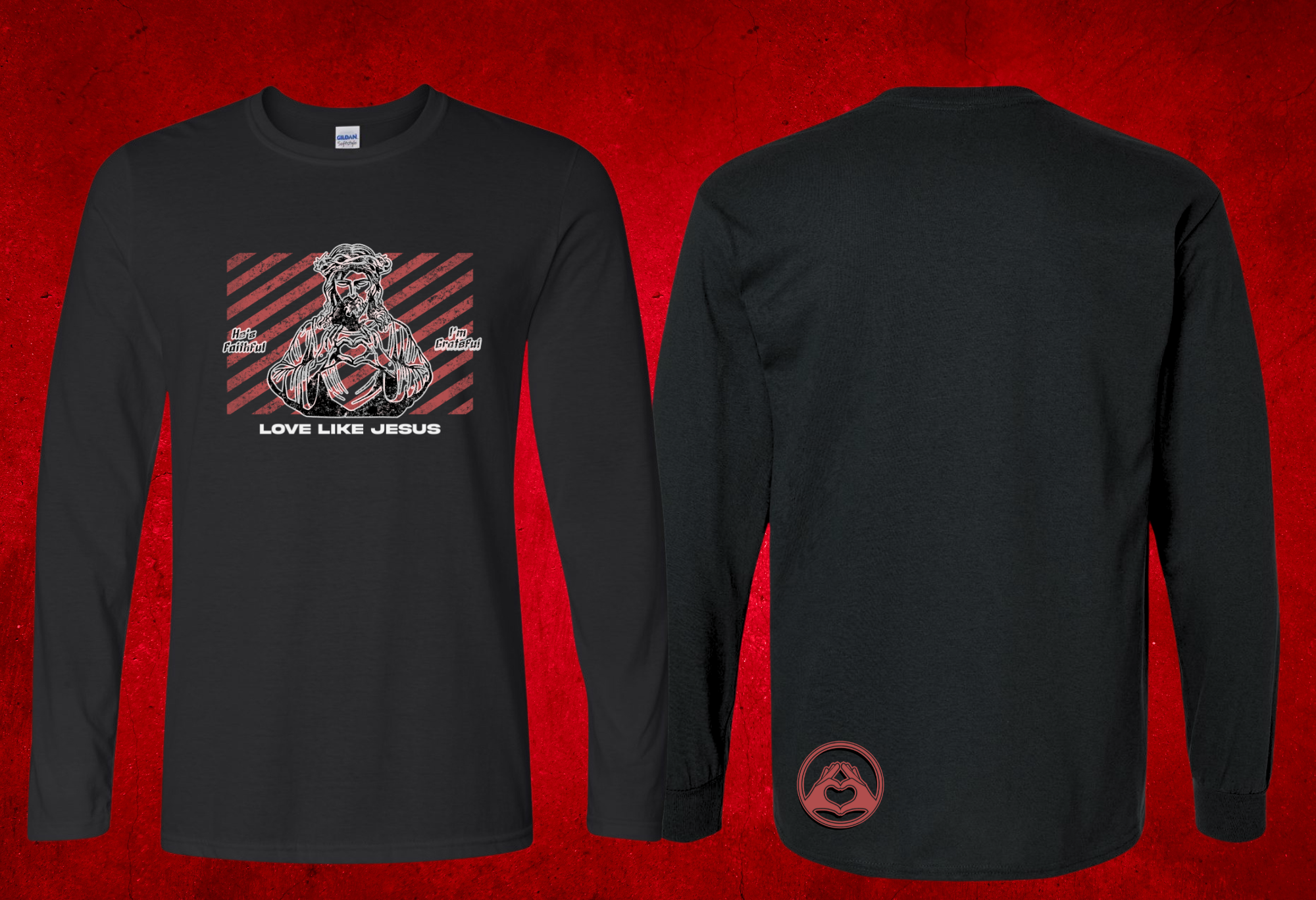 Love Like Jesus - Long Sleeve Crew (Black)