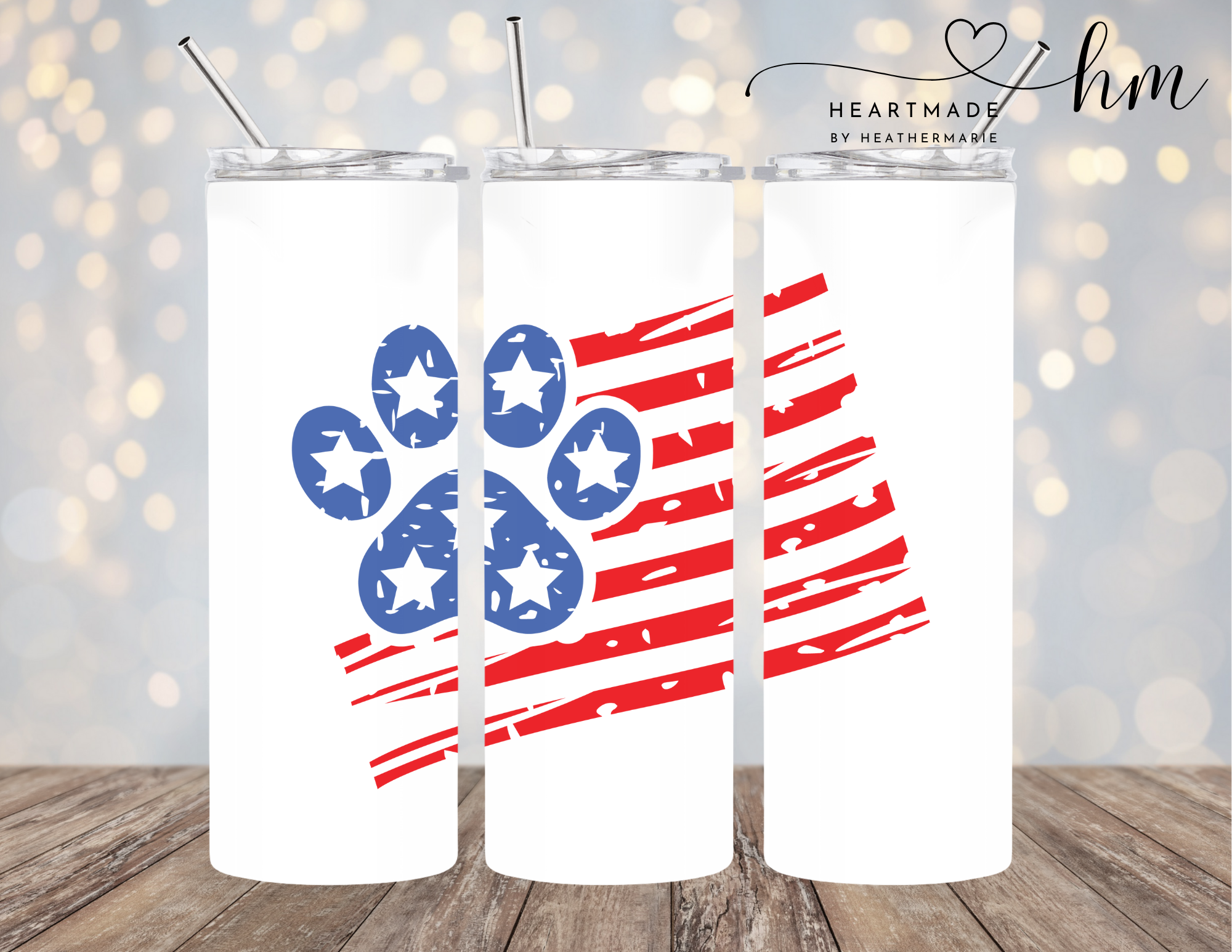 USA Paw Print Tumbler