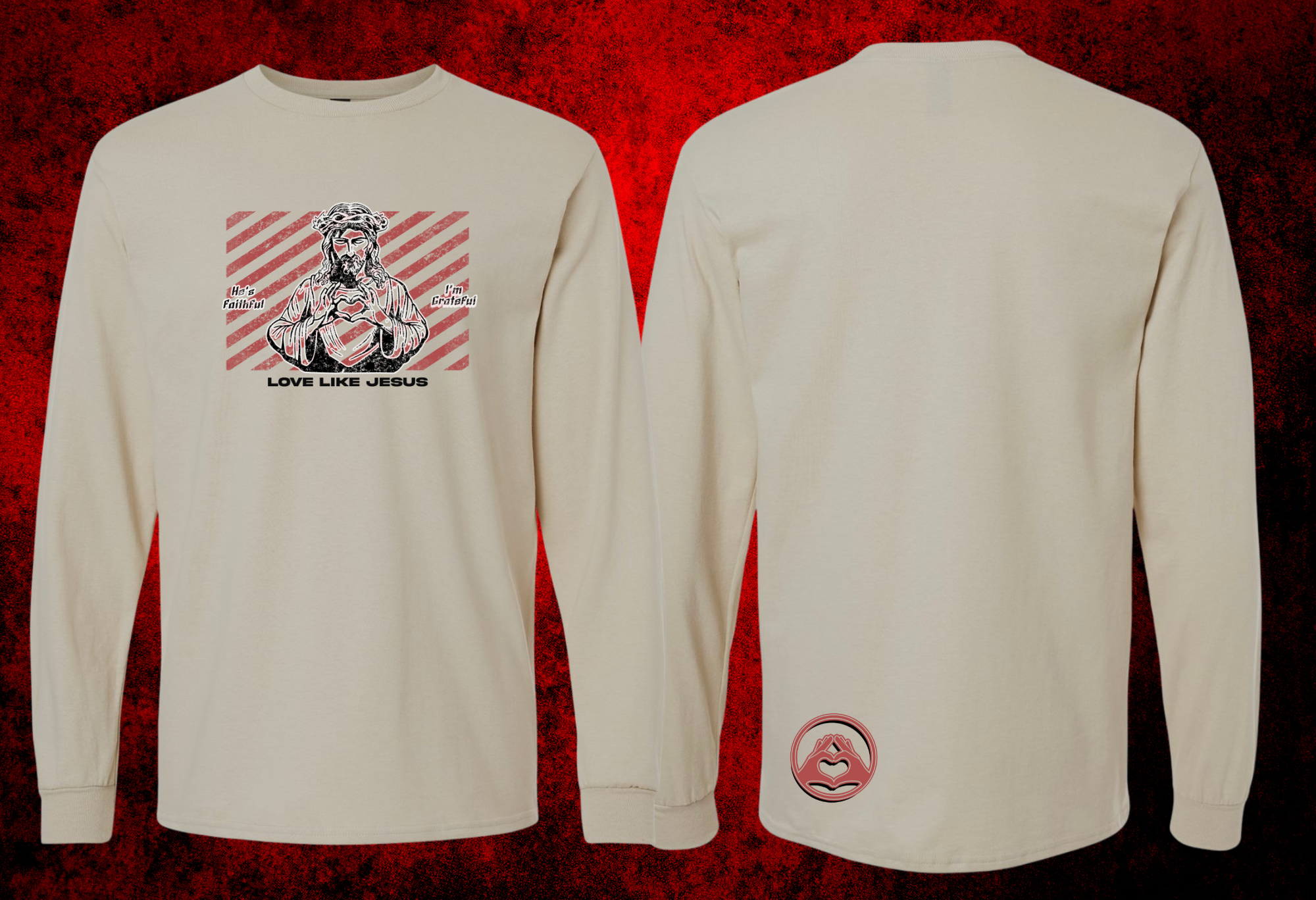 Love Like Jesus - Long Sleeve Crew (Tan)