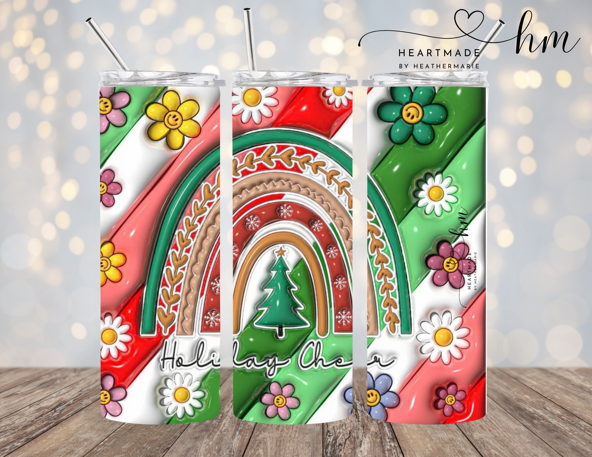 Holiday Cheer 3D Tumblers