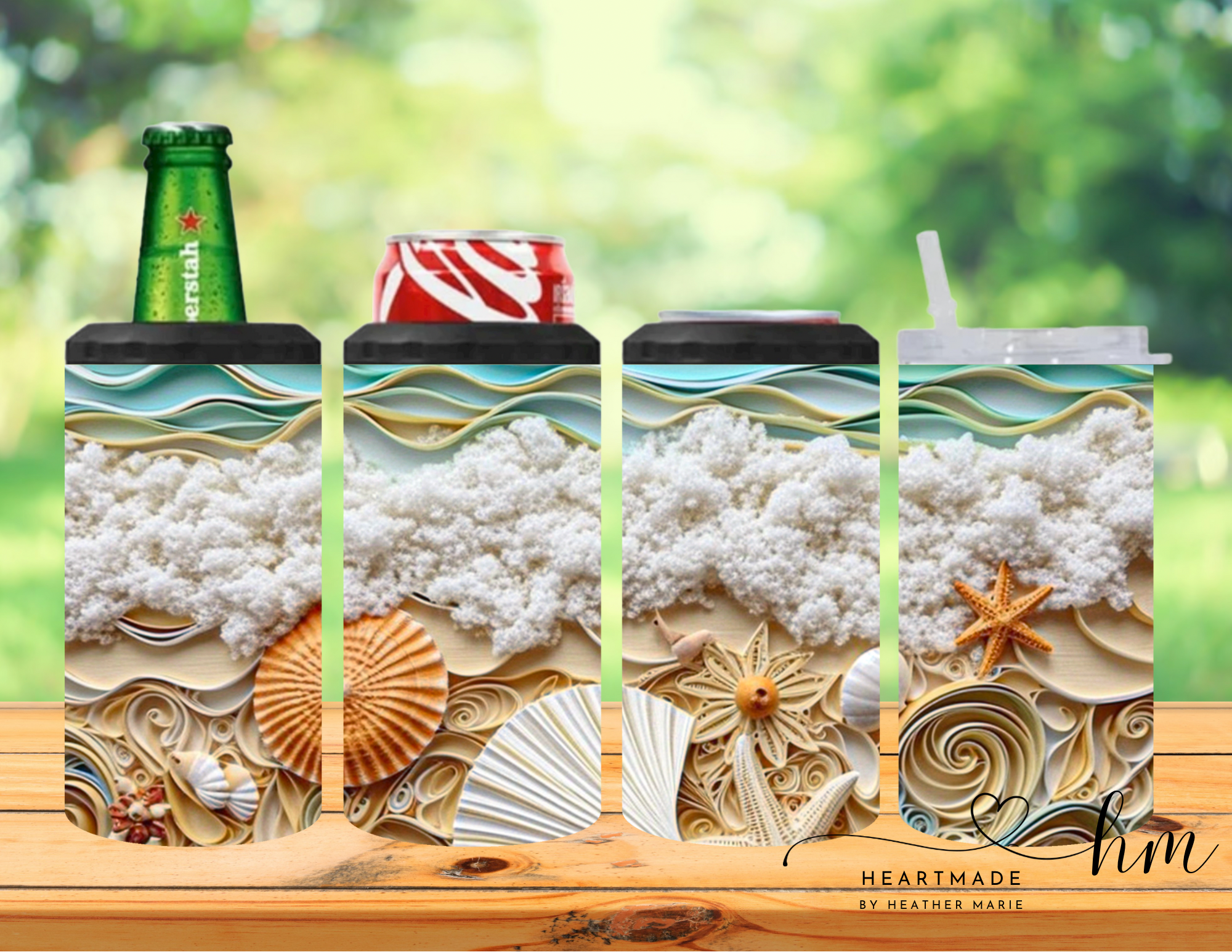 4 in 1 Shells on the Beach 3D Tumbler