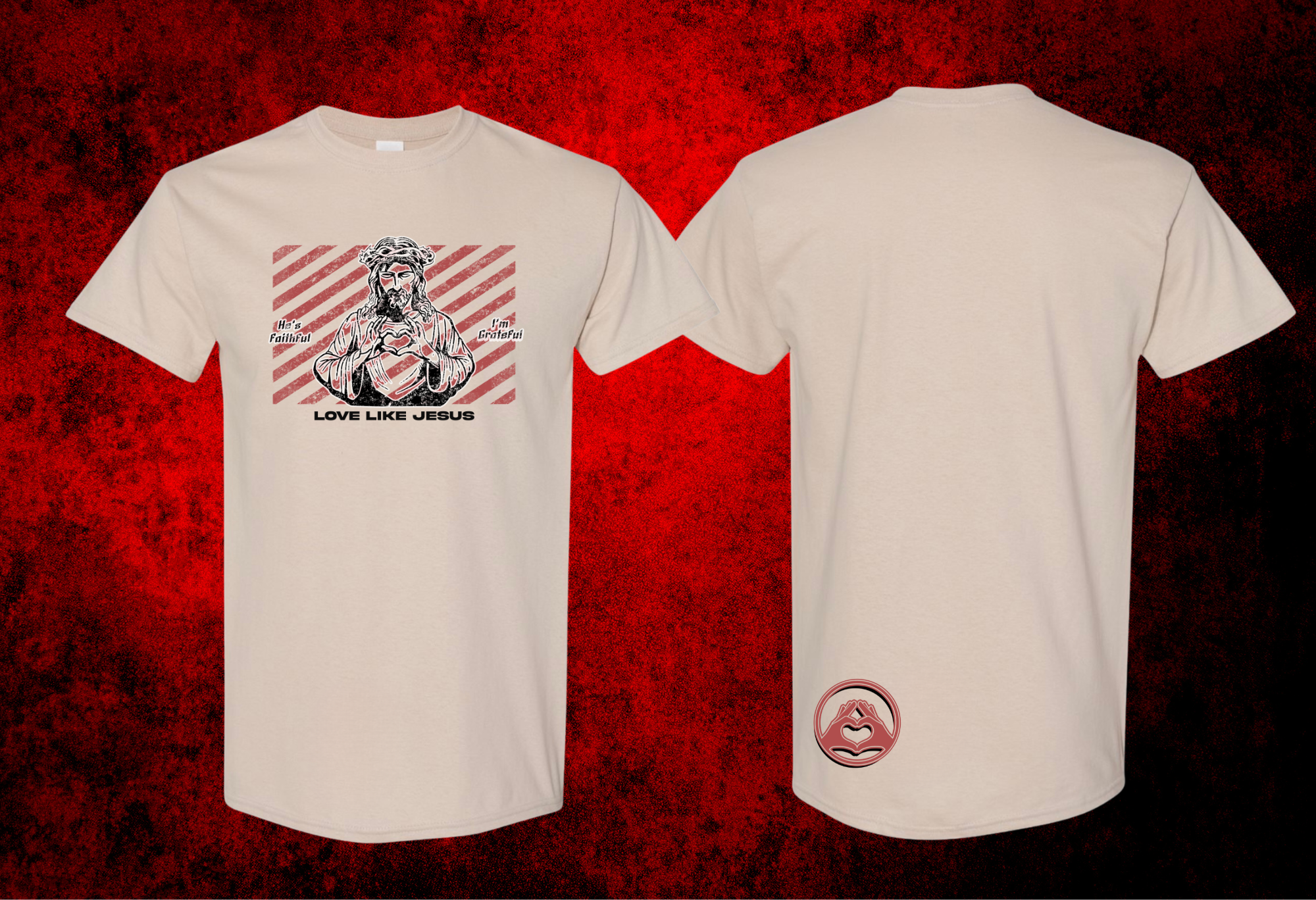 Love Like Jesus - Short Sleeve Crew (Tan)