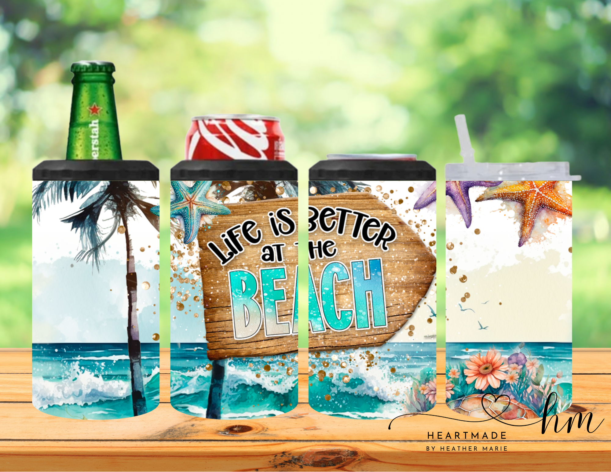 4 in 1 Life is Better at the Beach 3D Tumbler