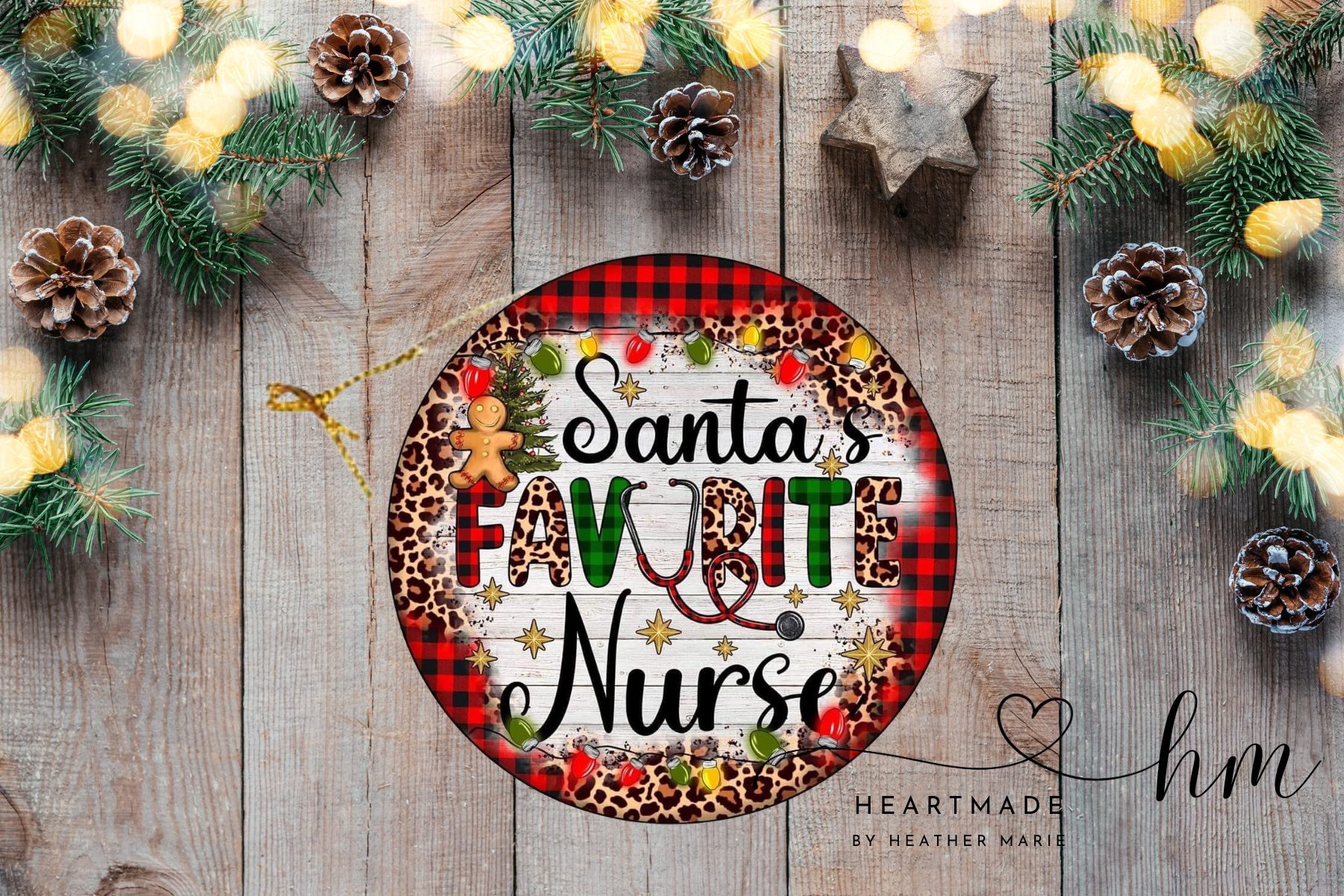 Santa’s Favorite Nurse Ornament