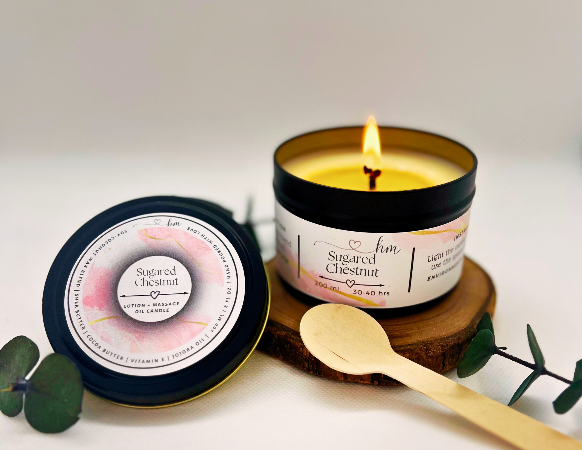 Sugared Chestnut Lotion+Massage Candle